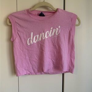 Vintage “Dancin’ Santa Barbara” Crop Top